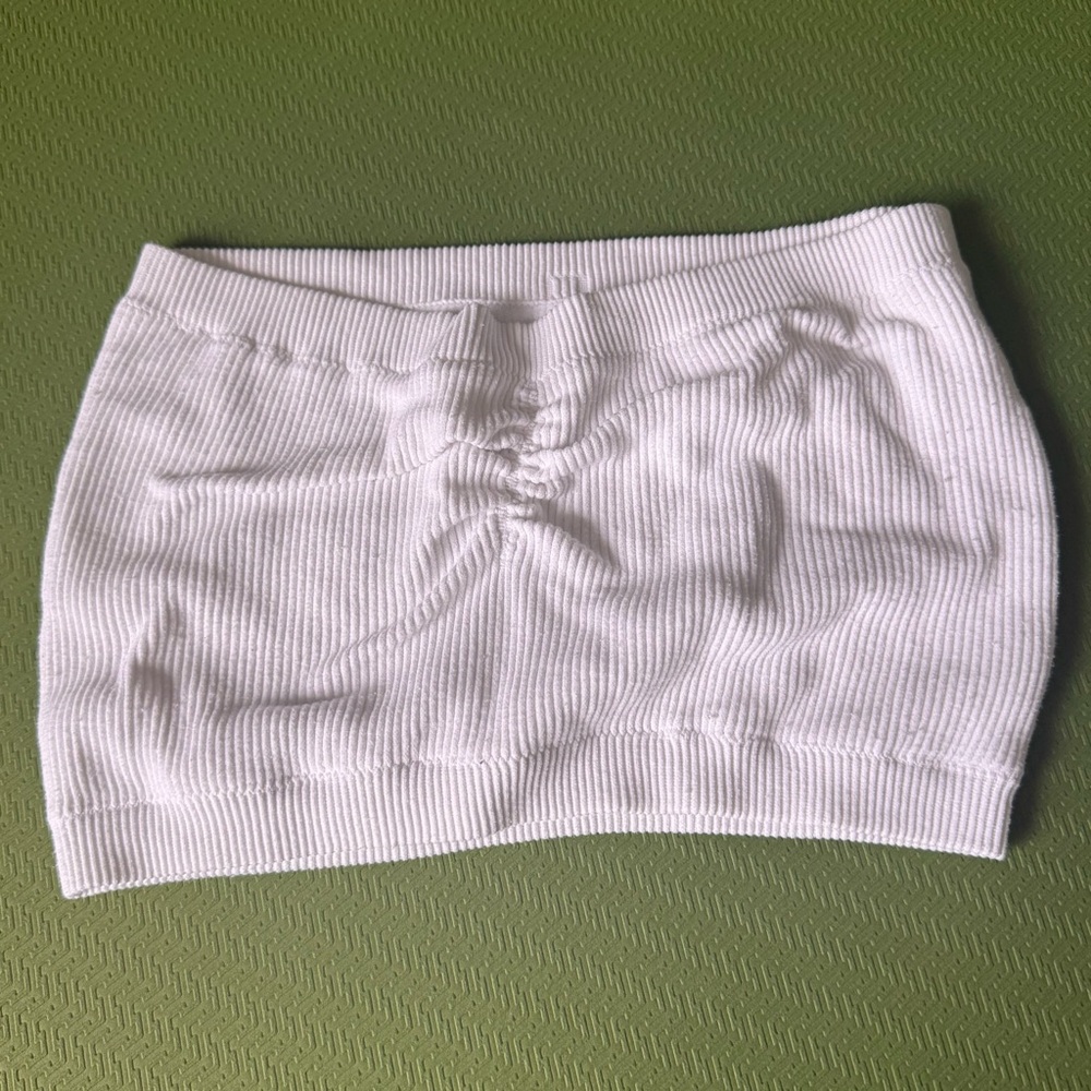 American Eagle Outfitters White Ribbed Bandeau